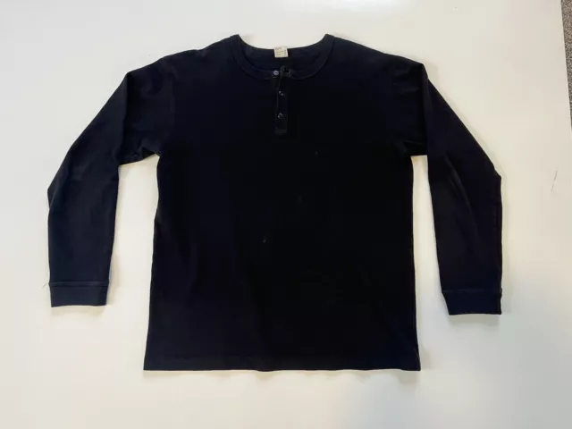 3 Sixteen Long Sleeve Henley Black Medium Fades 3sixteen Denim