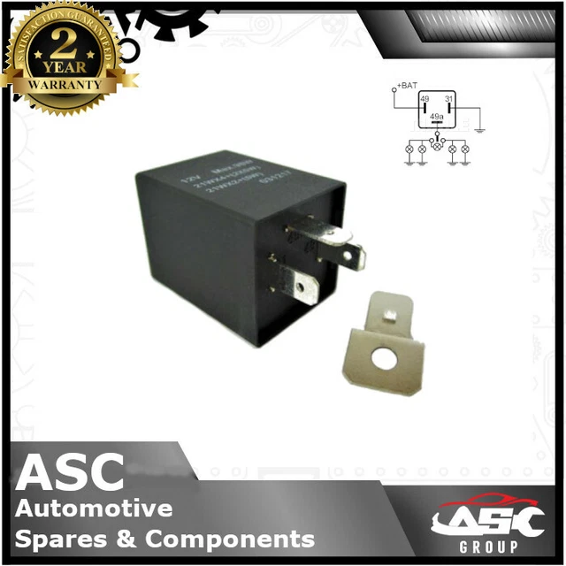 HAZARD, INDICATOR, FLASHER Unit Relay 12v 21wx4 (5w) 3 Pin for
