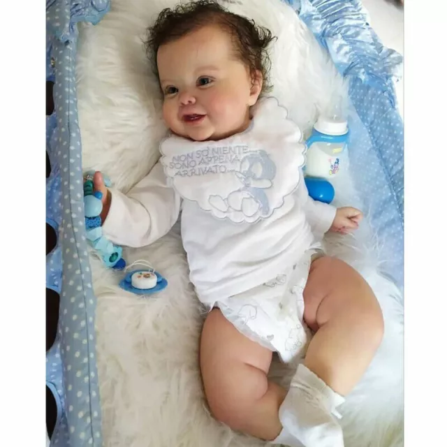 Full Body Silicone Vinyl Reborn Baby Doll 20" Real Boy Gender Toddler Gift Toys