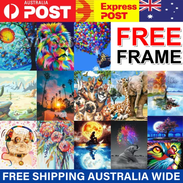 DIY ACRYLIC PAINTING Kit Oil Paint by Numbers Calligraphy Abstract Drawing  Gifts $10.21 - PicClick AU
