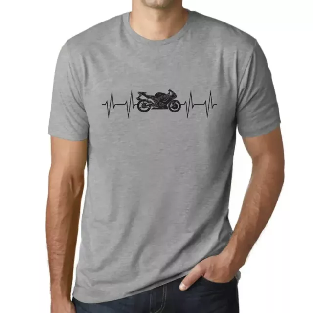 Camiseta Estampada para Hombre Latidos De Motocicleta – Motorcycle Heartbeat