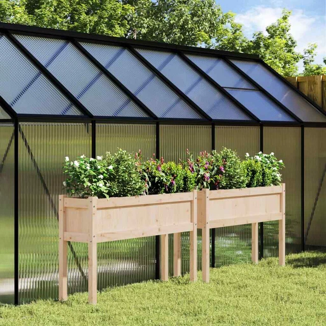 Fioriera Rialzata In Legno 3 Livelli - Letto Da Giardino Verticale Per Fiori, Erbe E Verdure - Naturale - 3