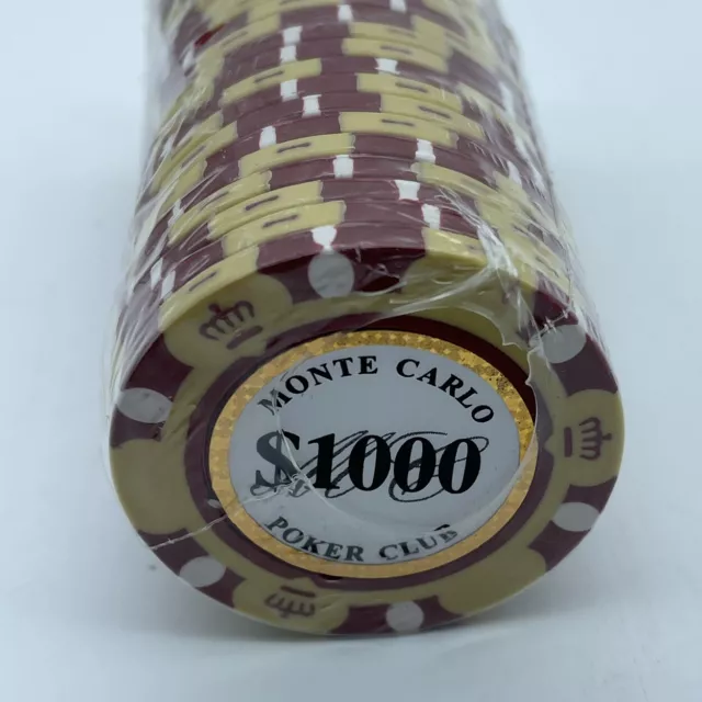 Monte Carlo Poker Chips 25ea $1000