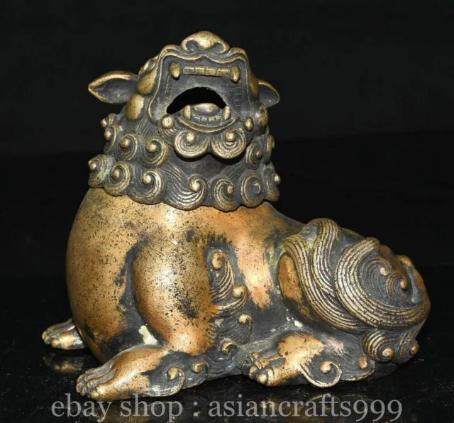 6.8" Seltene alte chinesische Dynastie Kupfer Pixiu Beast Weihrauchbrenner Cense