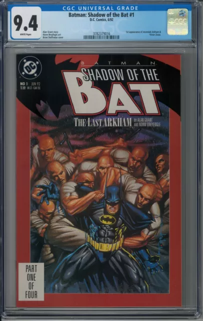 Batman: Shadow of the Bat #1 CGC 9.4 1st Victor Zsasz 1st J. Arkham DC 1992