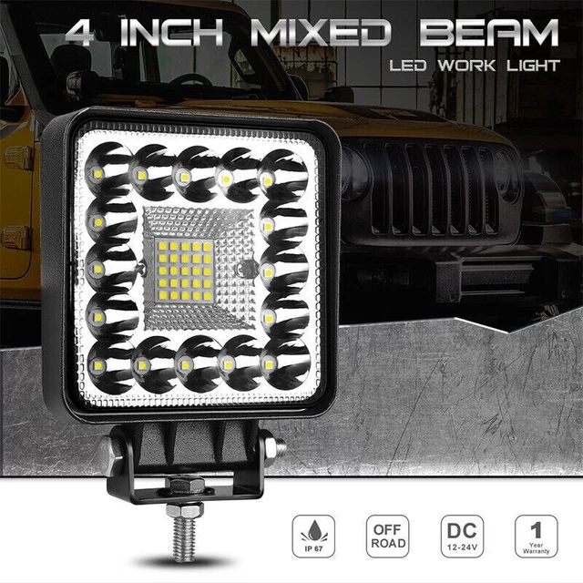 Luci di lavoro esterne regolabili lampada guida 4 pollici ATV SUV DC 10V-30V