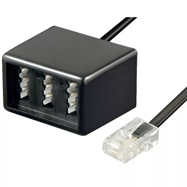 20cm Telefon Fax Adapter Kabel RJ45 Stecker auf 1 TAE-F 2 TAE-N Buchse Kupplung