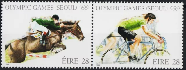 Ireland 1988 Olympic Games Olympics Sports Cycling Horses Bikes 2v MNH