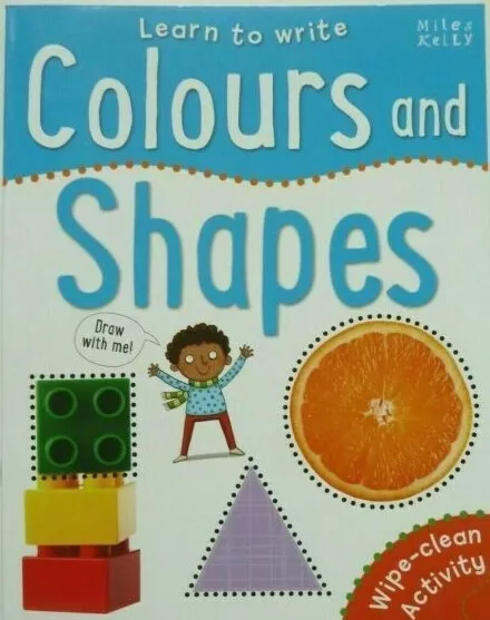 Learn to write Colours & Shapes wipe clean book (New Edition) PEN INCLUDED!!!!