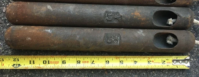 Antique Cast iron window sash weights 5.5LB Lot of 2