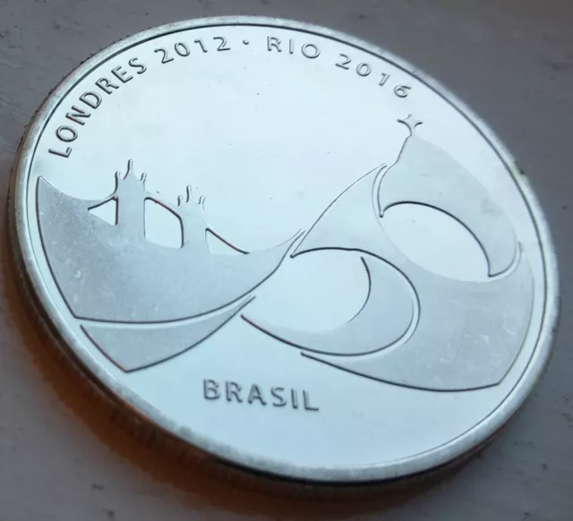 Rio nach London alte Silbermünze Olympische Spiele Flagge 2012 Brasilien Logo 2024 Paris USA 2