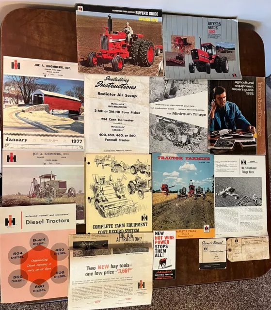 LOT OF 15 International Harvester Vintage Calendar, Buyers Guides, Tag