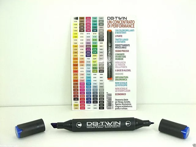 Marcador Pantone Set De 10 Piezas Db-Twin Pen Varios Colores Doble Punta