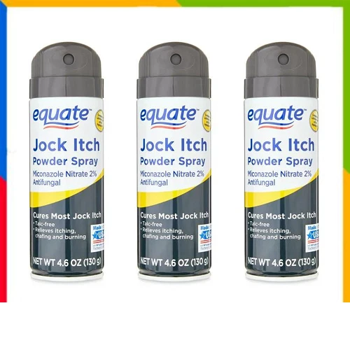 3 PACK EQUATE Jock Itch Relief Powder Spray Antifungal Advance Formula