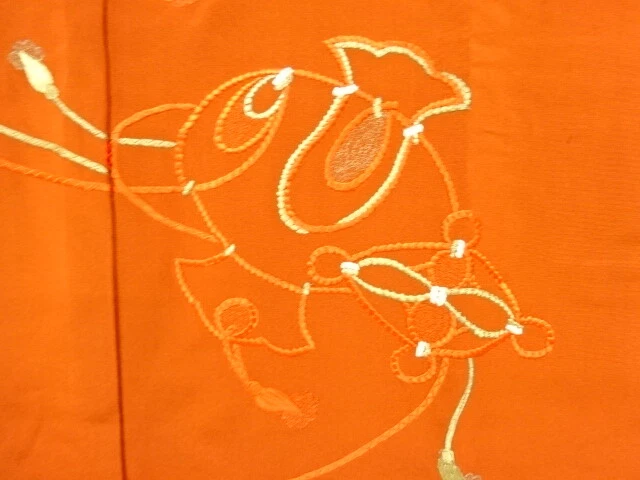 6205488: Japanese Kimono / Antique Haori / Embroidery / Small Mallet