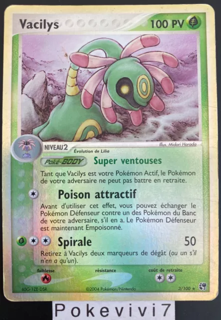 Carte Pokemon VACILYS 3/100 Holo REVERSE Bloc EX Tempête de Sable FR