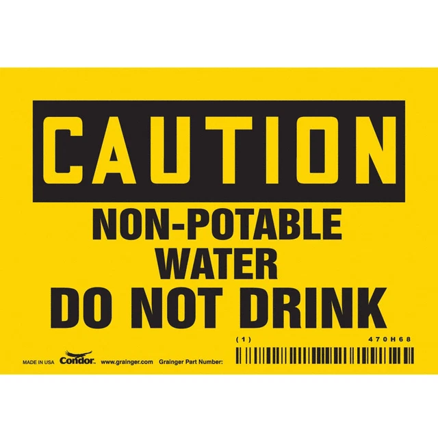 CONDOR 470H68 Safety Sign,3 1/2 inx5 in,Vinyl