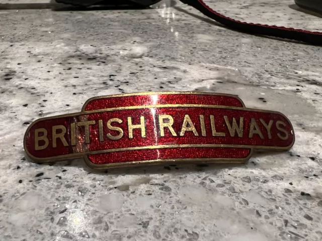 Vintage British Railway Enamel Totem Cap / Hat Badge