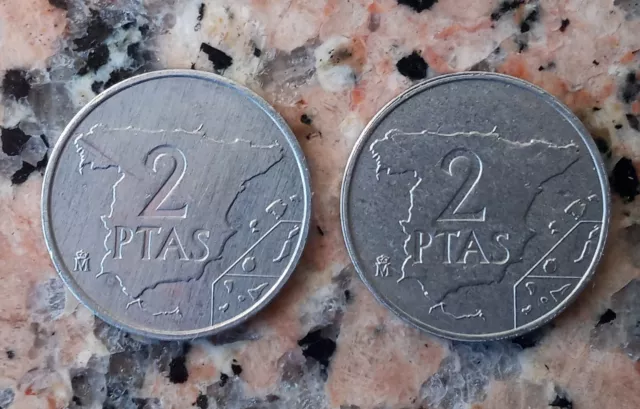 Monedas de 2 Pesetas de Juan Carlos años 1982 - 84 S.C