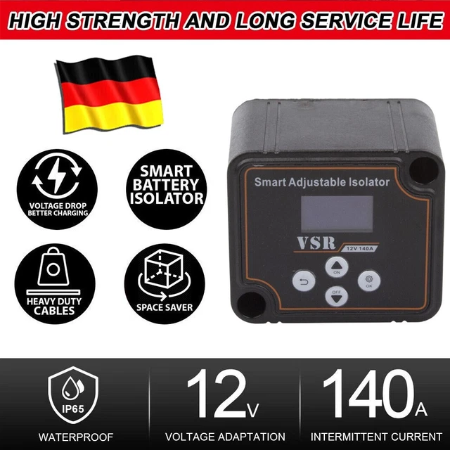 Relè Di Separazione Da 12 V, 140 A: Separatore Automatico Della Batteria, Relè VSR, Relè Di Separazione Della Batteria Con Display LCD, Batteria Secondaria Da 12 V, Per Auto, Camper E Barche - Foto 12