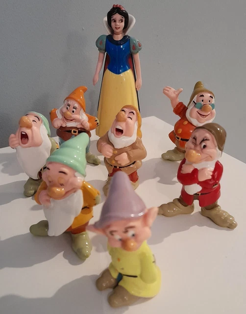 SNOW WHITE AND The Seven Dwarfs Figures Disney Vintage £14.99 - PicClick UK