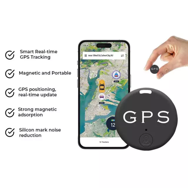 Real-Time Mini Magnetic GPS Tracker - Anti-Theft Vehicle Locator - Global Positi