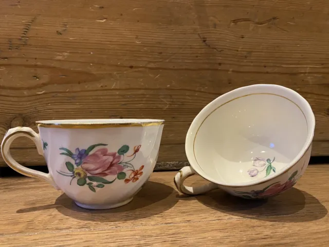 Pair of Olde Bristol porcelain teacup by Clarice Cliff VGC