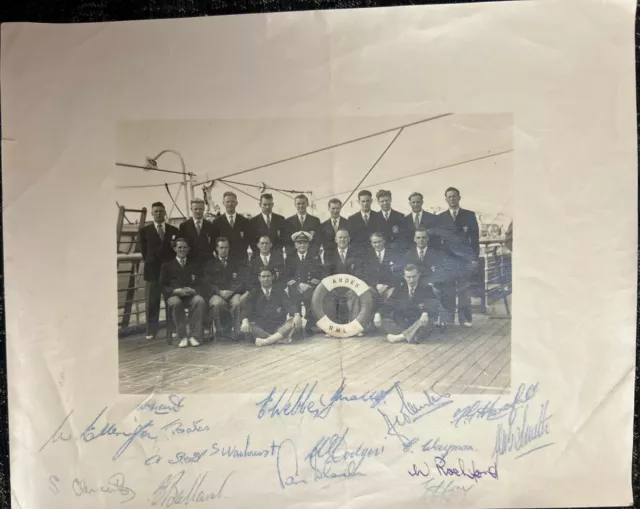 Fully Signed X17 1948 Squad Southampton FC  Tour Of Brazil Press Photograph