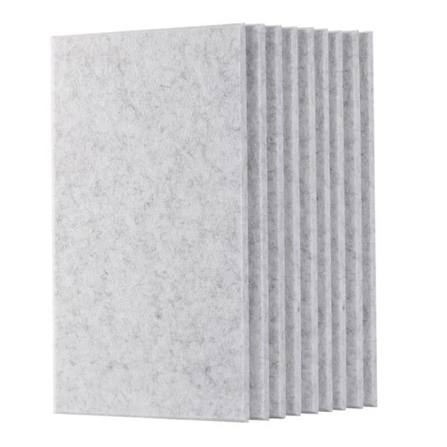 9 piezas paneles acústicos, espuma insonorizada, reducción de ruido rectangular decorativos ff