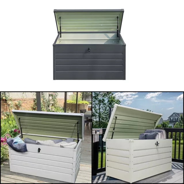 Lockable Outdoor Garden Storage Utility Chest Shed Box Patio Furniture Dustproof