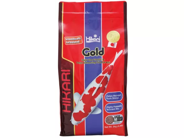 Hikari Gold Medium 2kg Ø 5 - 5,5 mm Koifutter Koiteich Teich Teichfutter Koi