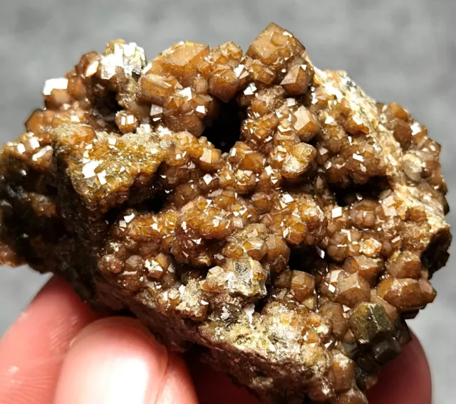 57g Natural Yellow Garnet Specimens Quartz Crystal cluster Original Stone 2