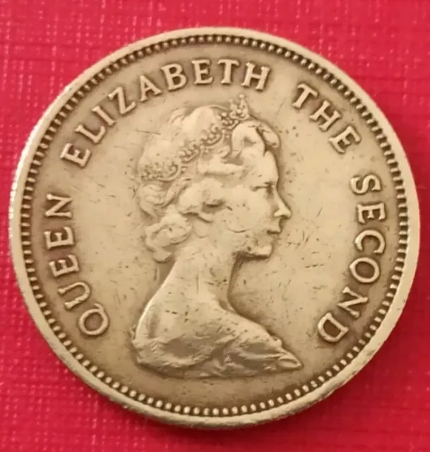 🇭🇰 Hongkong Hong Kong 🇭🇰 Moneta Coin Fifty 50 Cents 1978 Queen Elizabeth Ii