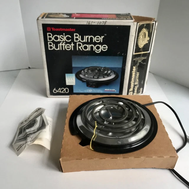VINTAGE TOASTMASTER BASIC Burner (Single) Buffet Range Model 6420 NOS £
