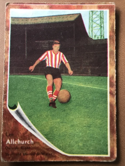A&BC MAKE A PHOTO FOOTBALL CARD 1963 (18 Len All church Sheffield United)