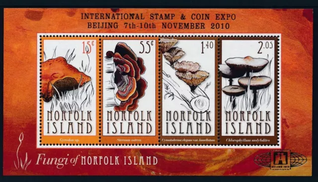 NORFOLK ISLAND - 2010 FUNGI - Beijing Stamp Exhibition Miniature Sheet MUH x1