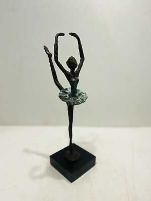 Vintage Deco Bronze Brass Ballerina Figural Statue Swan Lake Ballet Metal Dance