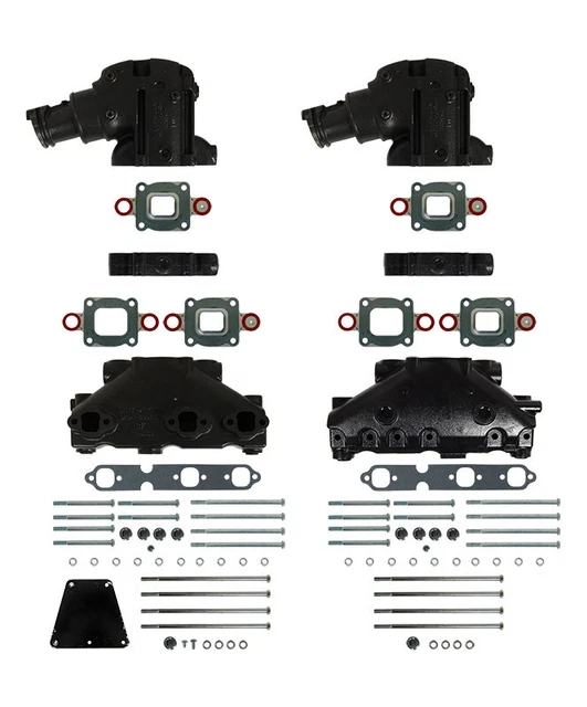 Barr Manifold Exhaust Kit for Mercruiser V-6 Dry Joint 4.3-Liter with 14° Riser