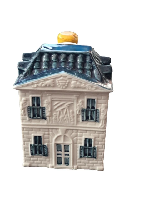 KLM Bols Blue Delft Miniature House - KAASWAAG GOUDA collector piece