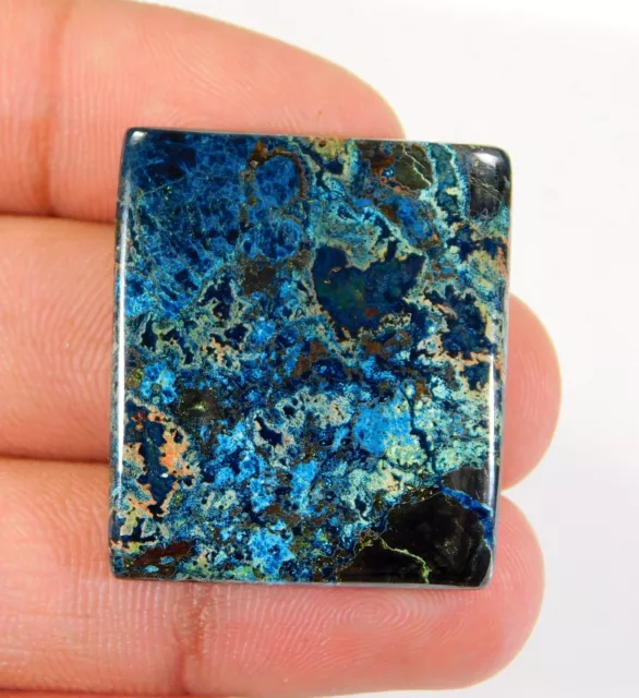 82.CT 100% Naturel Bleu Azurite Radiant Cabochon Gemme 32x29x6MM CD = 217