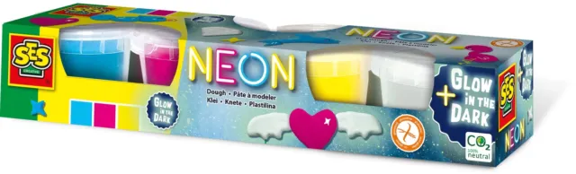 SES Creative 461 Dough-Neon and Glow in The Dark 4x90gr