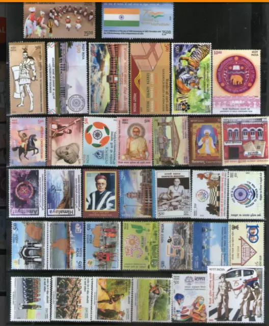 India 2022 Complete Year Pack full Set Commemorative Stamps 35v Various themes