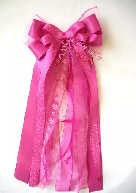 Schleife*für Schultüte*Zuckertüte*Schultütenschleife*Einschulung*pink*pink&orang