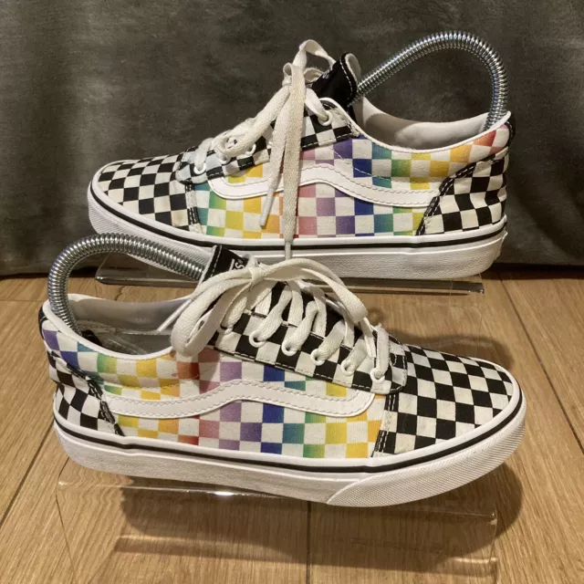 Rainbow checkerboard shoes hotsell