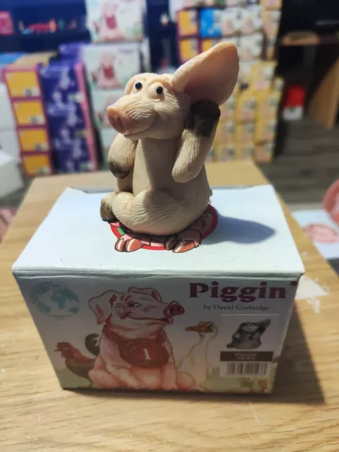 Piggin' News 1997 by David Corbridge VGC Boxed Pig Collectable Rare