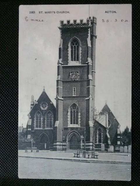 Acton St Mary's Church Postcard
