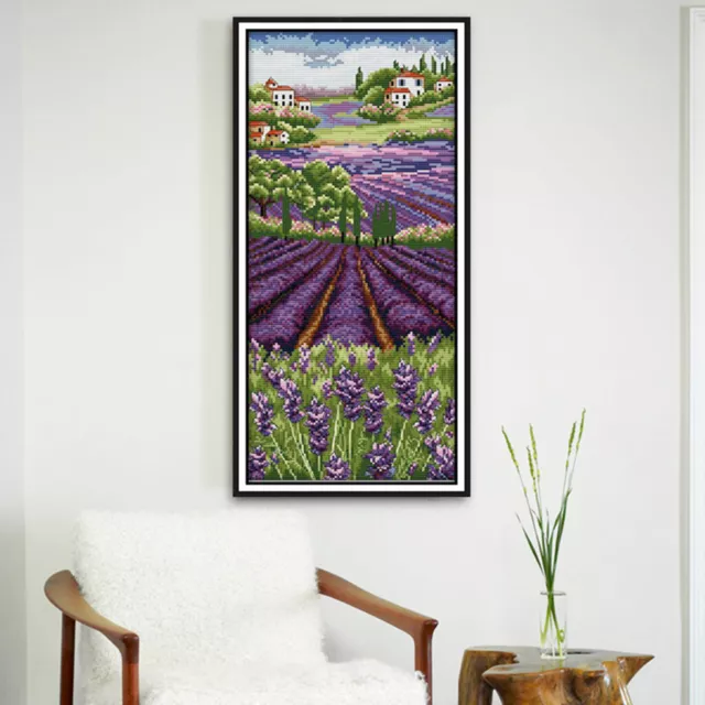Kreuzstich Stickpackungen Vorgedruckt Bilder ( Lavendel Blume ) Stickset mit