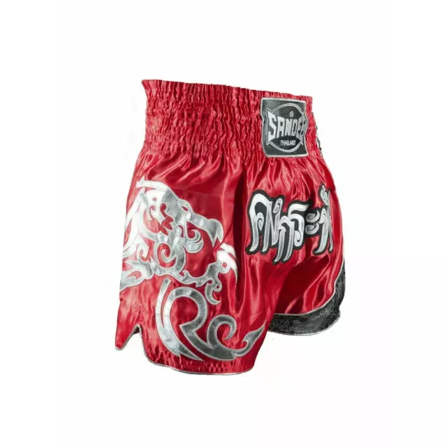 Sandee Muay Thai Boxing Shorts Unbreakable - Red Black White 2