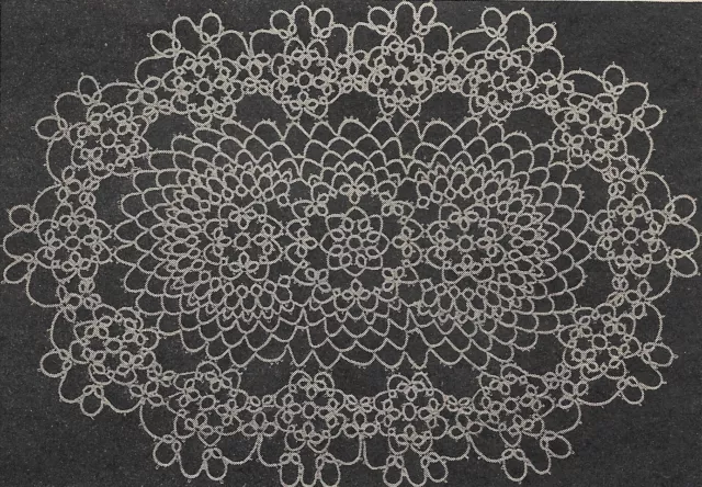 INSTRUCCIONES DE PATRÓN DE TATUAJE OBLONGO DOILY de colección