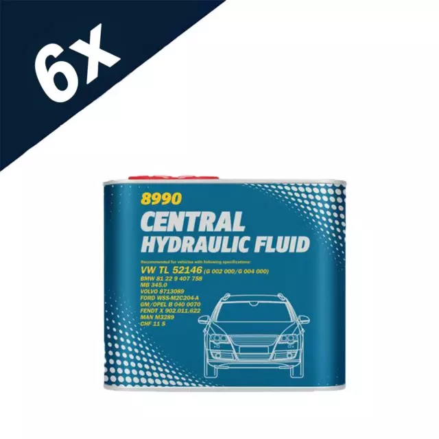 6x500ML MANNOL CHF 11S Central Hydraulic Power Steering Fluid VW TL52146